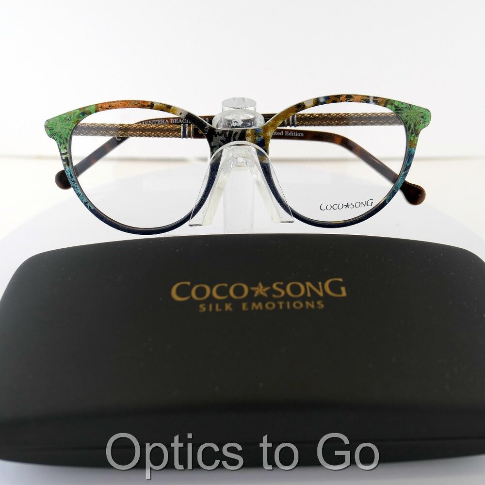 COCO SONG CV 212 (C:03) NAVY / GREEN/ BROWN  51-18-140 EYEGLASS FRAMES